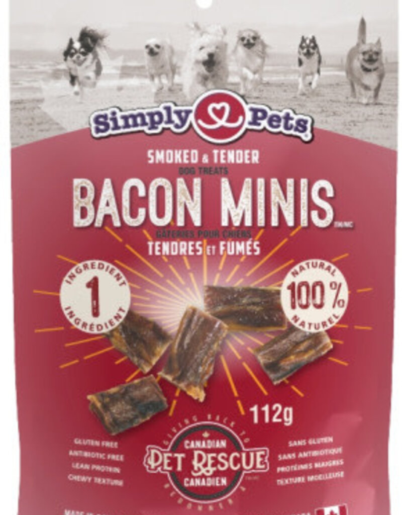 Simply Pets Simple Pets All Natural Treats - Bacon Minis 112g