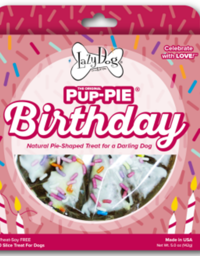 Lazy Dog Lazy Dog The Original 6" Pup-Pie - Happy Birhtday - Pink