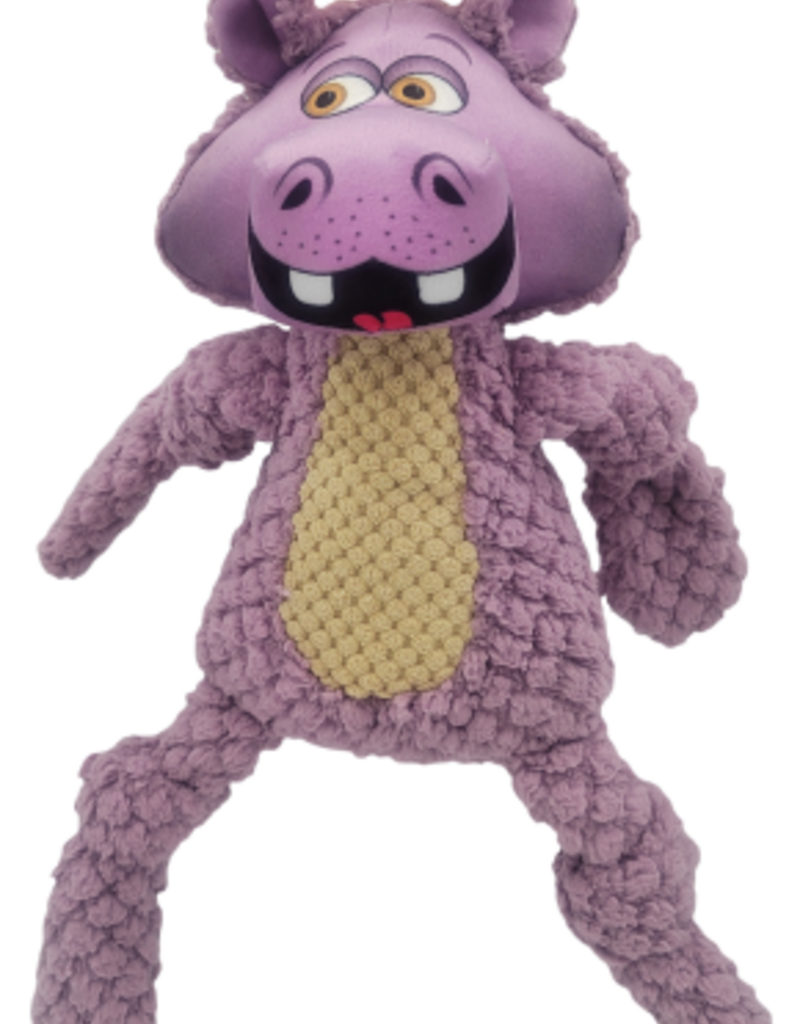 Happy Tails Happy Tails Woolies Plush 13" Hippo Dog Toy