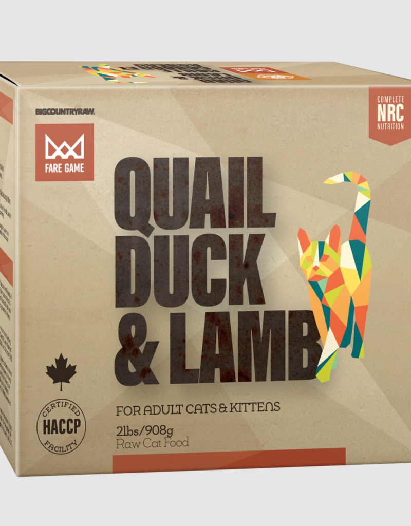 Big Country Raw Big Country Raw Fare Game Quail, Duck and Lamb - 2 lb