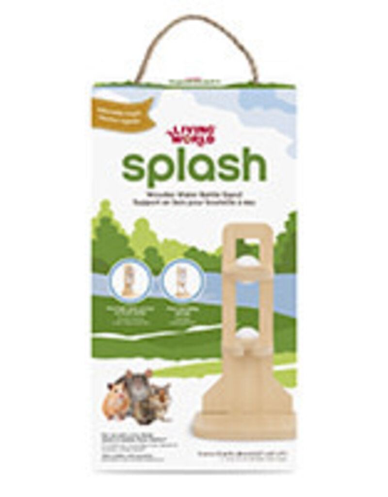 Living World SPLASH Wooden Water Bottle Stand - 14 x 12 x 28 cm