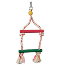 Living World Junglewood Bird Toy - 2-Step Rope Ladder - Small