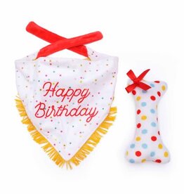 Zippy Paws Zippy Paws Birthday Bandana & Bone - 2 pk