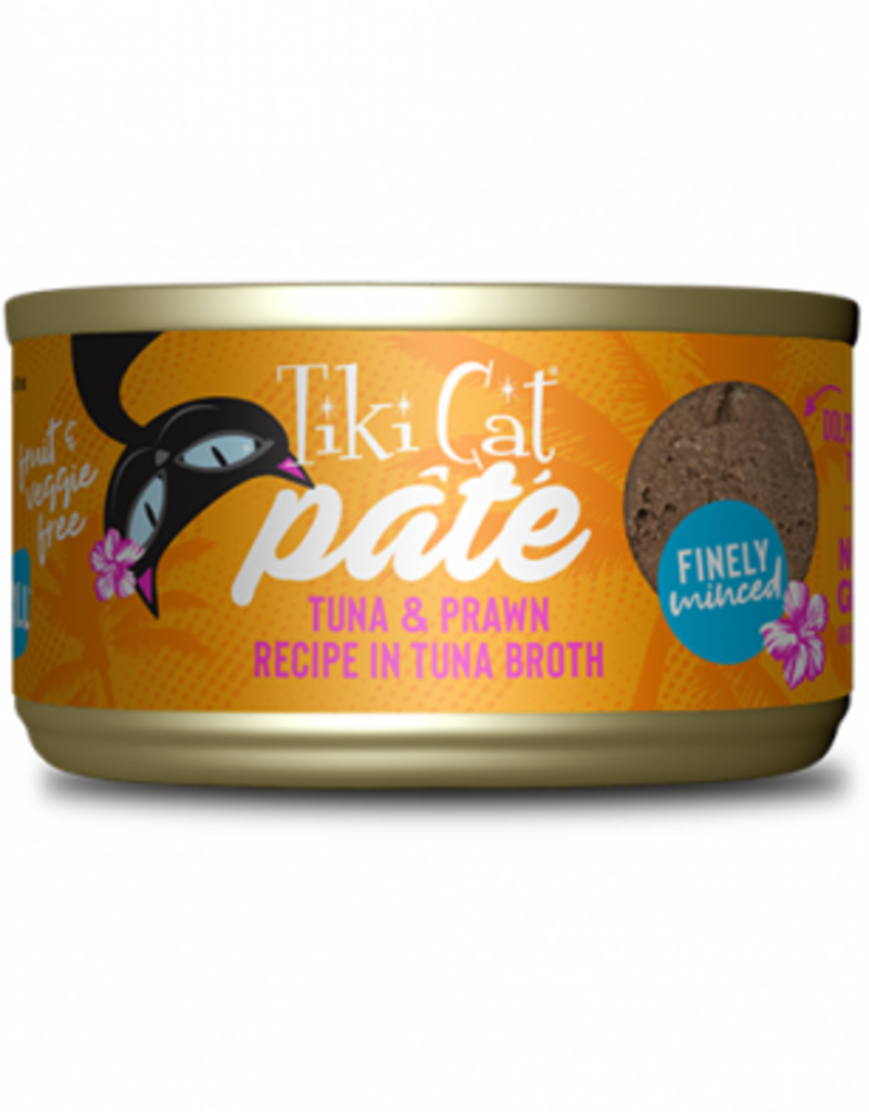 tiki Tiki Cat Grill Pâté Tuna & Prawn Recipe in Tuna Broth Wet Cat Food 2.8oz