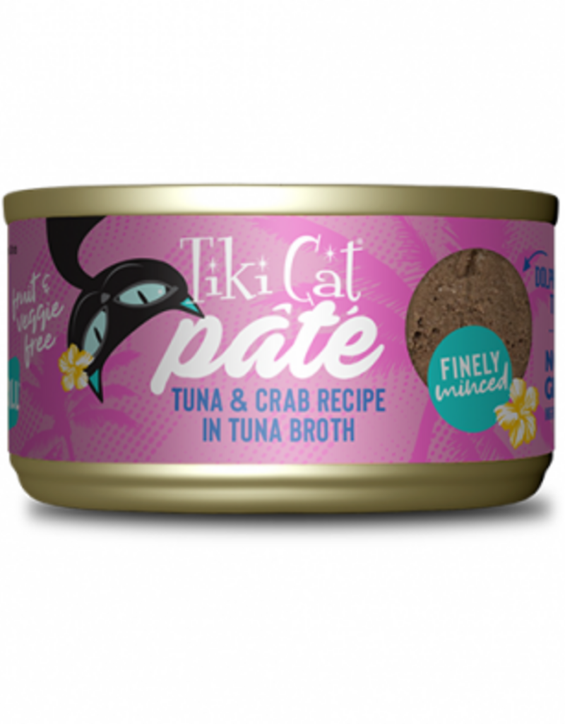 tiki Tiki Cat Grill Pâté Tuna & Crab Recipe in Tuna Broth Wet Cat Food 2.8oz