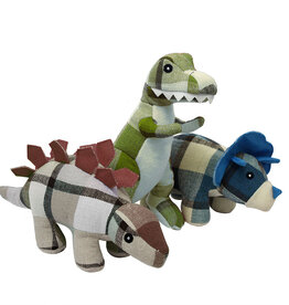 Multipet Plaidosaurus Dog Toy - 10" - Assorted Colours