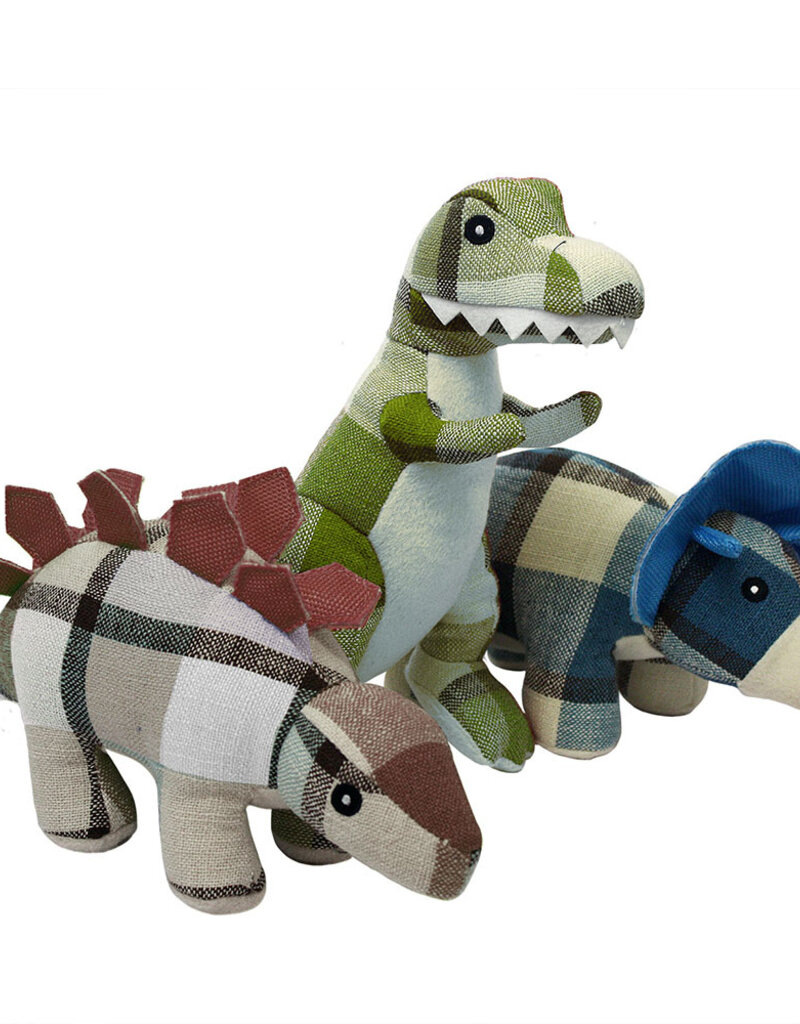 Multipet Plaidosaurus Dog Toy - 10" - Assorted Colours