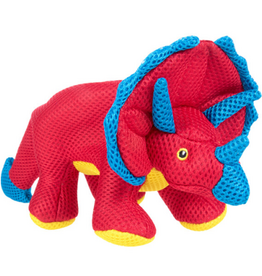 GoDog GoDog Double Chew Guard Dino Frills Red Dog Toy - Small