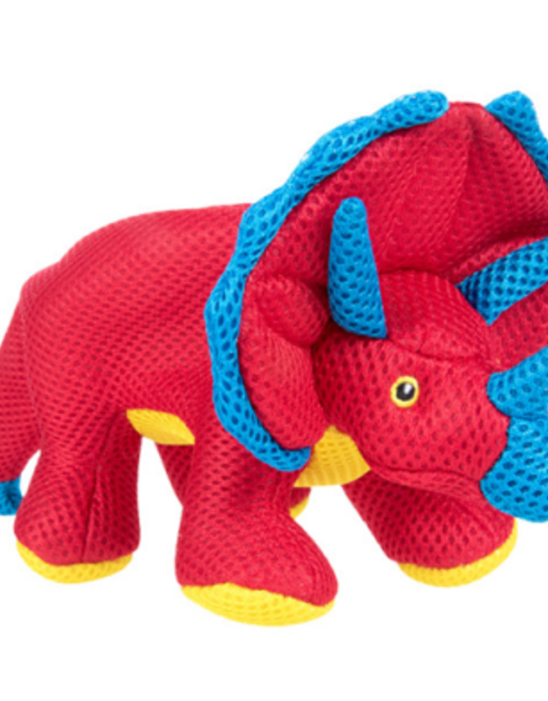 GoDog GoDog Double Chew Guard Dino Frills Red Dog Toy - Small