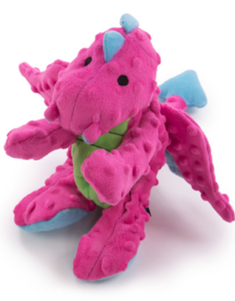 GoDog Dragons Squeaky Dragon Pink Dog Toy - Large