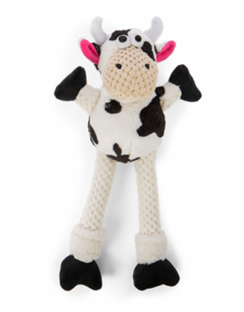 GoDog GoDog Checkers Skinny Cow Dog Toy - Medium