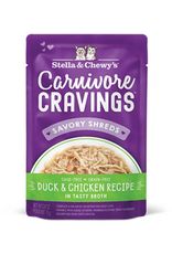 Stella & Chewy's Stella & Chewy's Carnivore Cravings Savory Shreds Duck & Chicken Recipe in Broth Wet Cat Food 2.8oz