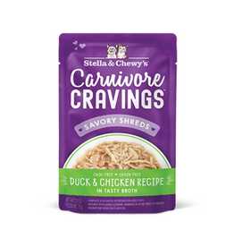 Stella & Chewy's Stella & Chewy's Carnivore Cravings Savory Shreds Duck & Chicken Recipe in Broth Wet Cat Food 2.8oz