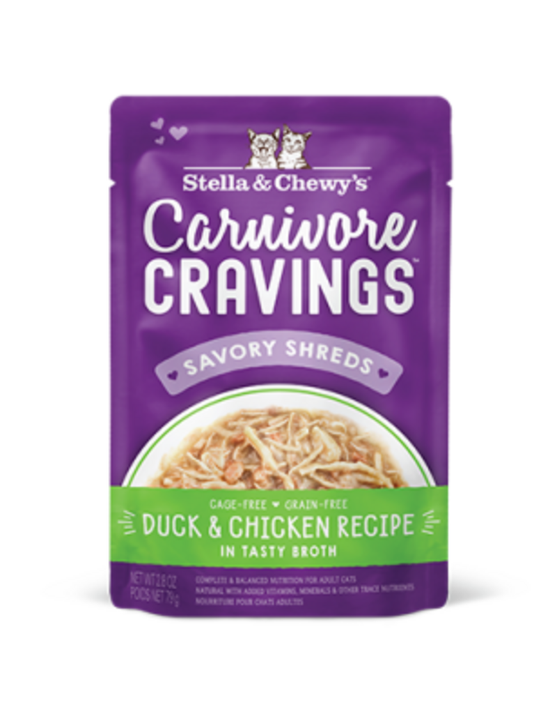 Stella & Chewy's Stella & Chewy's Carnivore Cravings Savory Shreds Duck & Chicken Recipe in Broth Wet Cat Food 2.8oz