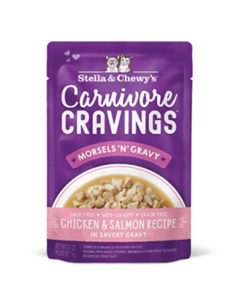Stella & Chewy's Stella & Chewy's Carnivore Cravings Savory Shreds Chicken & Salmon Recipe in Gravy Wet Cat Food 2.8oz