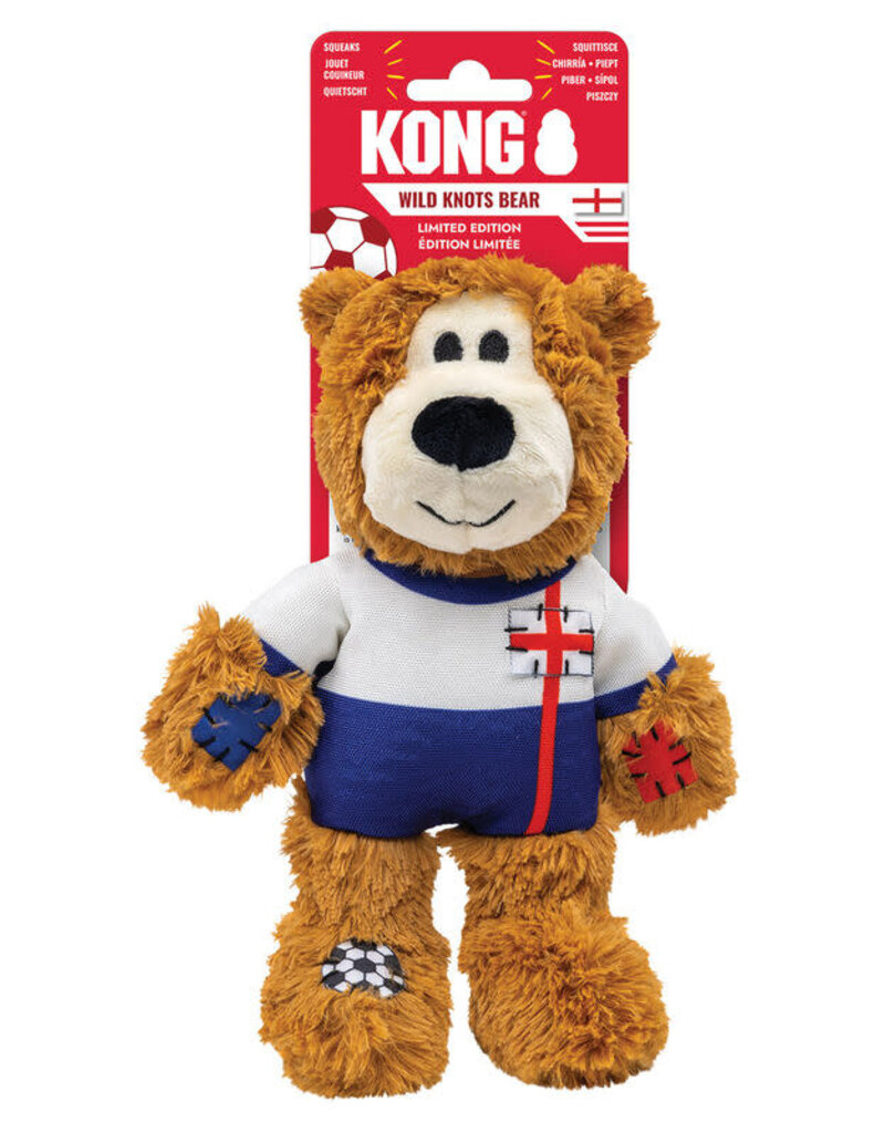 Kong Kong Wild Knots Soccer - England Bear - Medium