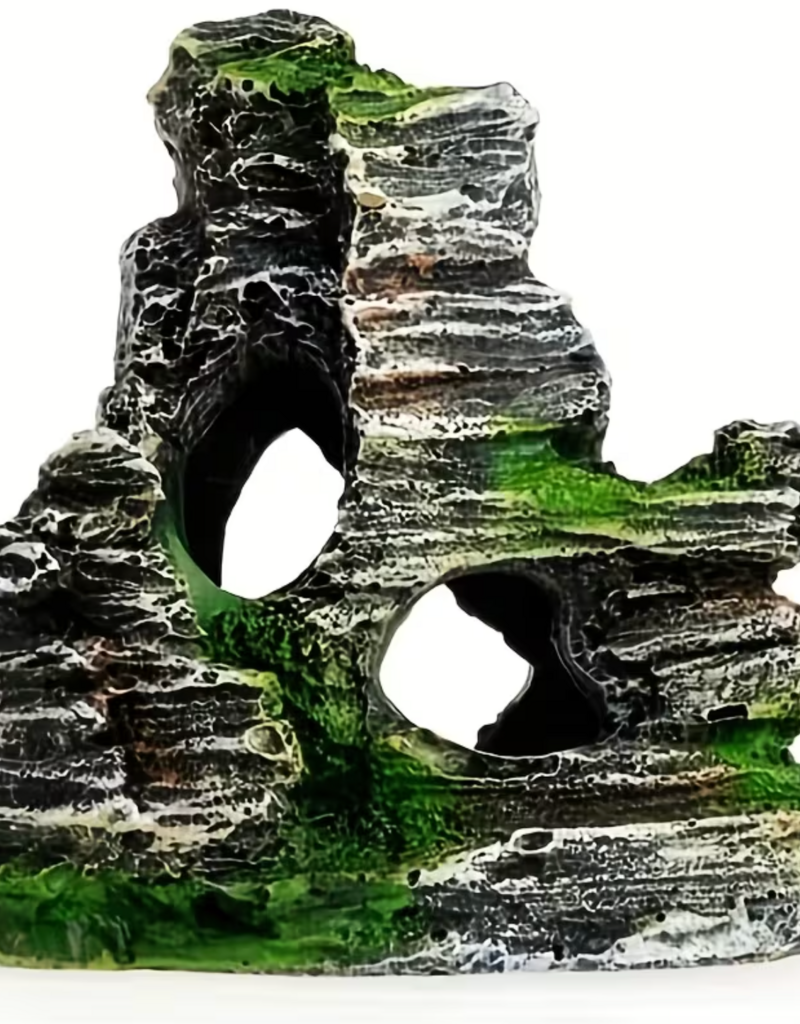 Temu Aquarium Ornament - Moss Rockery with Cave