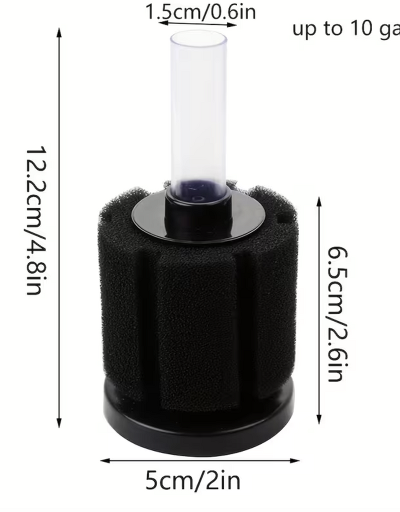 Temu Aquarium Bio Sponge Filter - Up to 10 Gallon