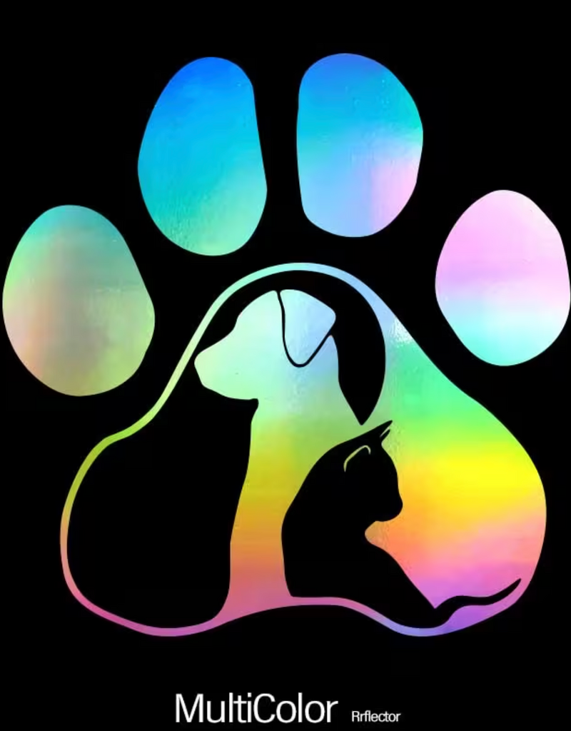 Temu Multi Coloured Car Sticker - Animal Lover (Dog/Cat) - 1pc.
