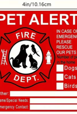 Temu "Emergency" Pet Sticker" 4 x 4.5" - 1pc.