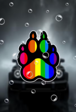 Temu Pride Rainbow Paw Sticker - 1pc.