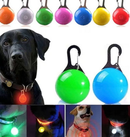 Temu Circle Pendant LED Clip-On Pet Tag Light - Assorted Colors 1pc.
