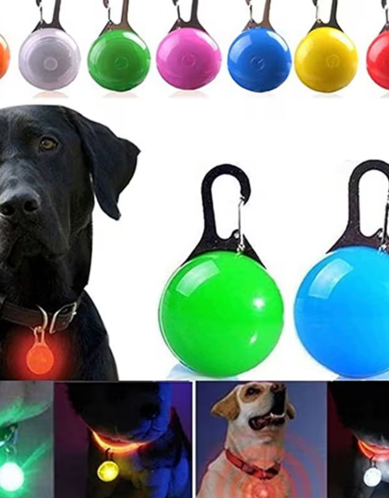 Temu LED Clip-On Pet Tag Light - Assorted Colors 1pc.