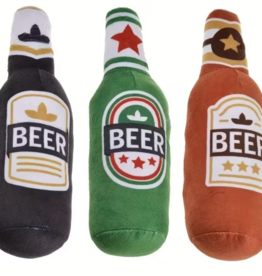 Temu Beer Bottle Shaped Squeaky Dog Toy - Assorted Colours 1pc