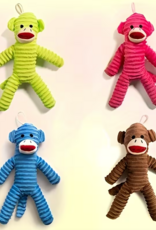 Temu Plush Squeaky Dog Toy - Monkey - Assorted Colours 1pc.