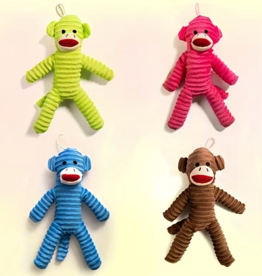 Temu Plush Squeaky Dog Toy - Monkey - Assorted Colours 1pc.