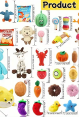 Temu Assorted Plush Toys for Dogs - Small 1pc.
