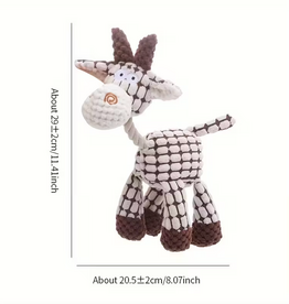 Temu Plush Dog Toy - White Donkey - Small