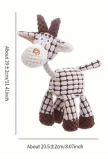 Temu Plush Dog Toy - White Donkey - Small