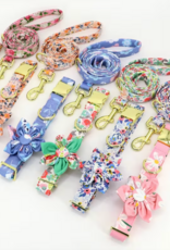 Temu Adjustable Dog Collar & Leash Set - Assorted Floral Patterns - XS