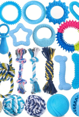 Temu Assorted Puppy Toys - Assorted Styles - Blue Patterns 1pc