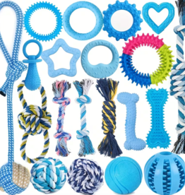 Temu Assorted Puppy Toys - Assorted Styles - Blue Patterns 1pc