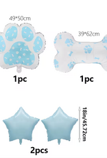 Temu Dog Birthday Party Supplies - Blue Balloon 4pc Set