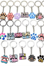 Temu Paw Print Keychains - Assorted Patterns & Colours 1pc.