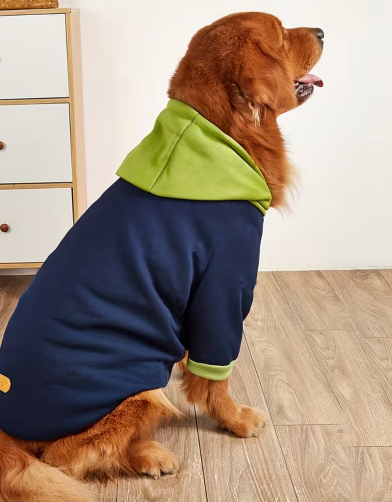 Temu Lemonage Basic Pet Hoodie - Navy - 3XL