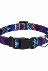 Temu Adjustable Dog Collar - Navy Pattern - LG