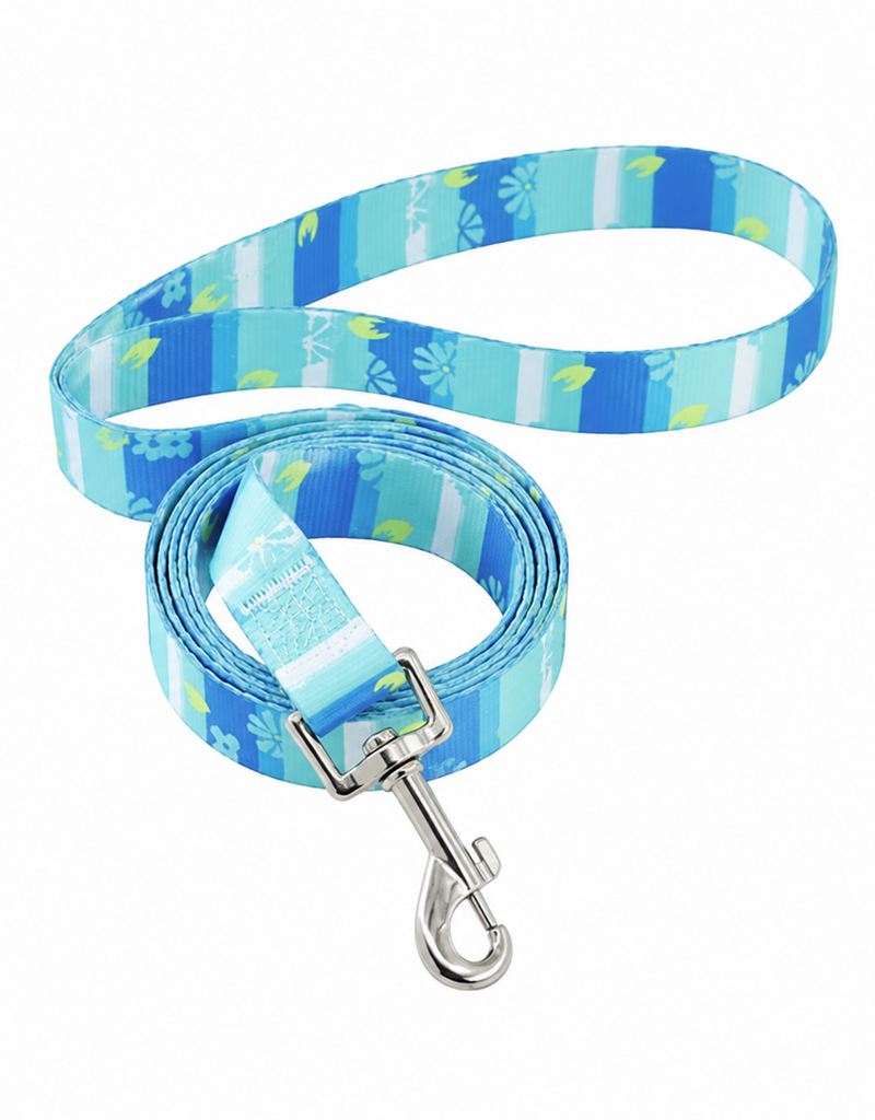 Temu Dog Leash - Cyan Pattern - LG