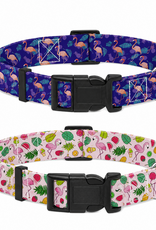 Temu Adjustable Dog Collar - Assorted Flamingo Patterns 1pc - LG