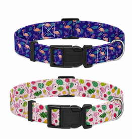 Temu Adjustable Dog Collar - Assorted Flamingo Patterns 1pc - SM