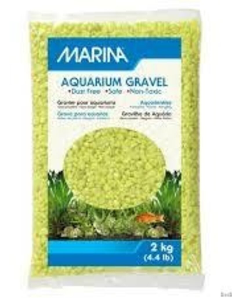 Marina Marina Lime-Green Decorative Aquarium Gravel - 2 kg (4.4 lb)