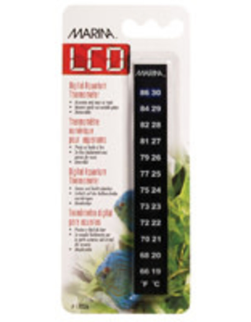 Marina Marina LCD Aquarium Thermometer - 19 to 30° C (66 to 88° F)