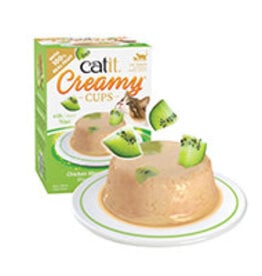 Catit Catit Creamy Cups - Chicken Mousse with Kiwi - 4 x 25g