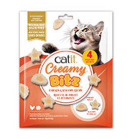 Catit Catit Creamy Bitz Soft Cat Treats - Chicken and Scallops Recipe - 4 pack - 48g (1.7 oz)