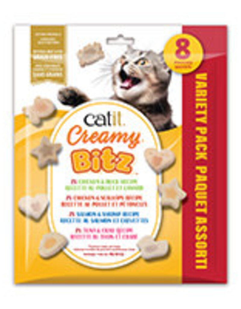 Catit Catit Creamy Bitz Soft Cat Treats - Variety Flavours - 8 pack - 96g (3.4 oz)
