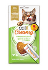 Catit Catit Creamy Cat Treats - Chicken and Duck Recipe - 5 pack