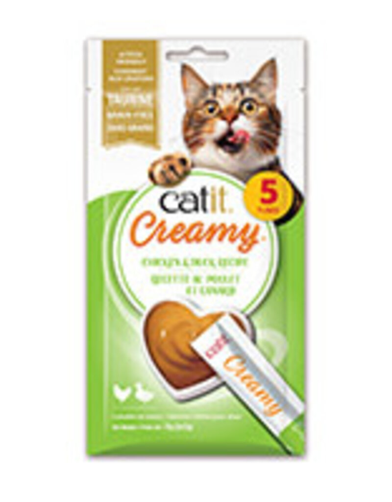 Catit Catit Creamy Cat Treats - Chicken and Duck Recipe - 5 pack